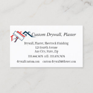 Drywall, Plaster, Sheetrock Finishing  Business Ca Card