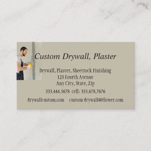 Drywall Plaster Sheetrock Finishing Business Card