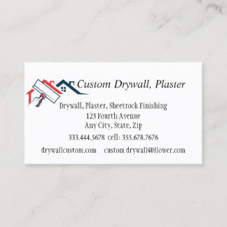 Drywall, Plaster, Sheetrock Finishing Business Card