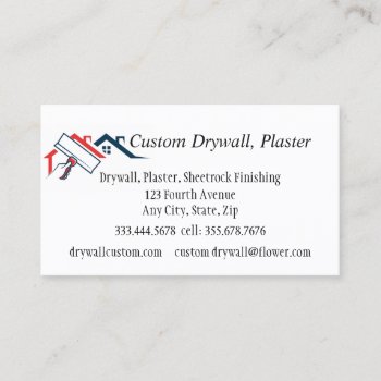 Drywall  Plaster  Sheetrock Finishing  Business Card by countrymousestudio at Zazzle