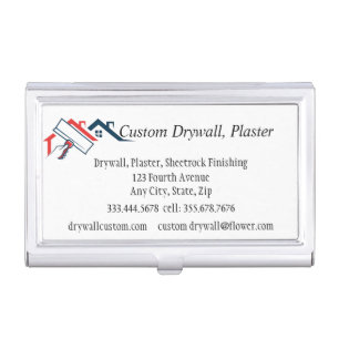 Drywall, Plaster, Sheetrock Finishing   Business Card Case