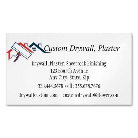 Drywall, Plaster, Sheetrock Finishing  Business Card Magnet