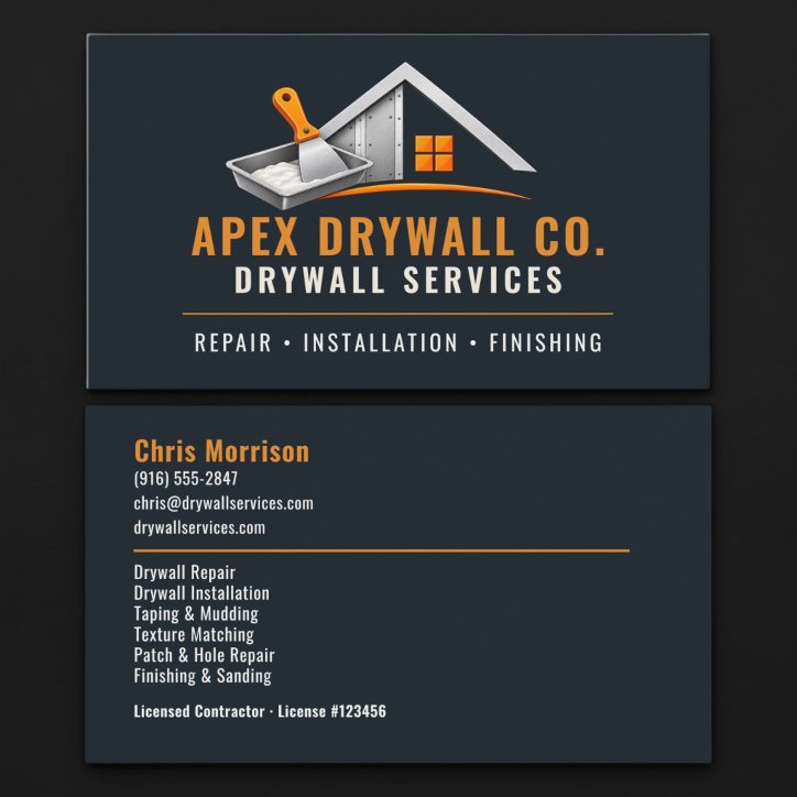 Drywall Professional Services Business Card