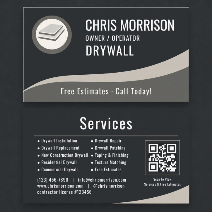 Drywall QR Code Business Card