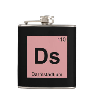 Ds - Darmstadtium Chemistry Periodic Table Symbol Flask