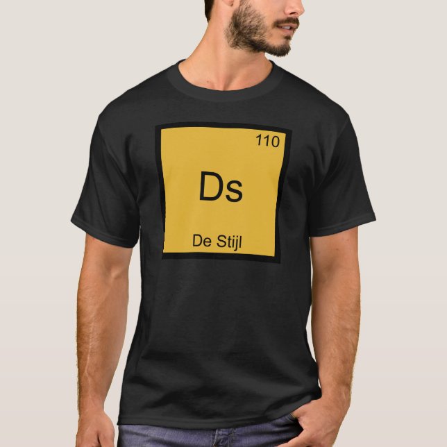 Ds - De Stijl Funny Chemistry Element Symbol Tee (Front)