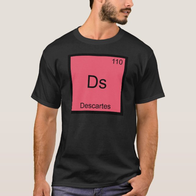 Ds - Descartes Funny Chemistry Element Symbol Tee (Front)