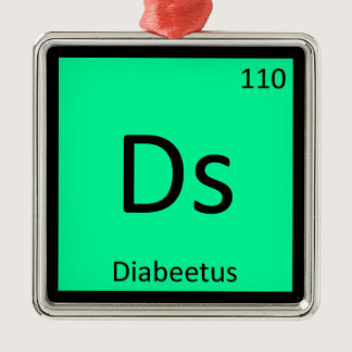 Ds - Diabeetus Meme Chemistry Periodic Table Metal Ornament