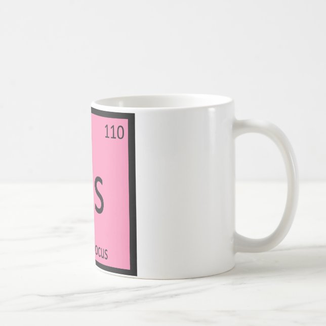 Ds - Diplodocus Dinosaur Chemistry Periodic Table Coffee Mug (Right)