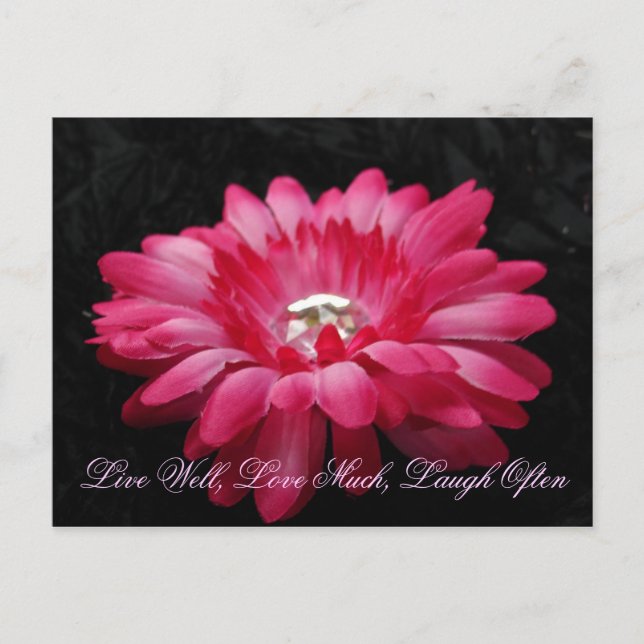 DSC00005 (2), Live Well, Love Much, Laugh Often Postcard (Front)