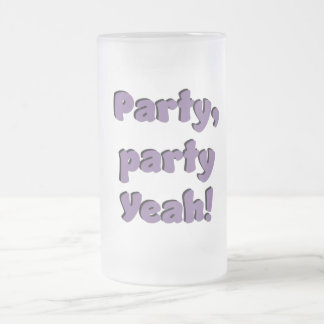 Dsigned Frosted Glass Beer Mug