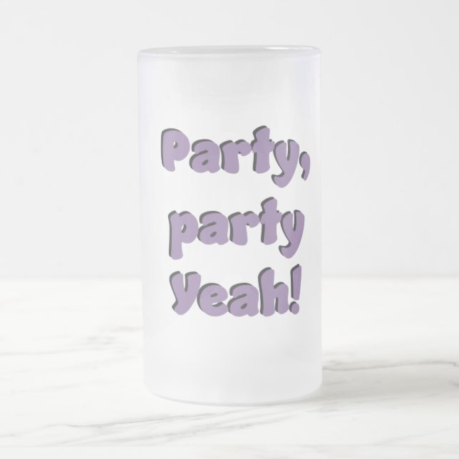 Dsigned Frosted Glass Beer Mug (Center)