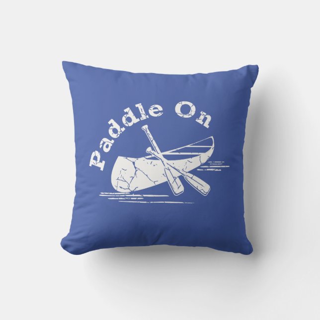 Dsitressed Paddle On Design - Throw Pillow 16" x 1 (Front)