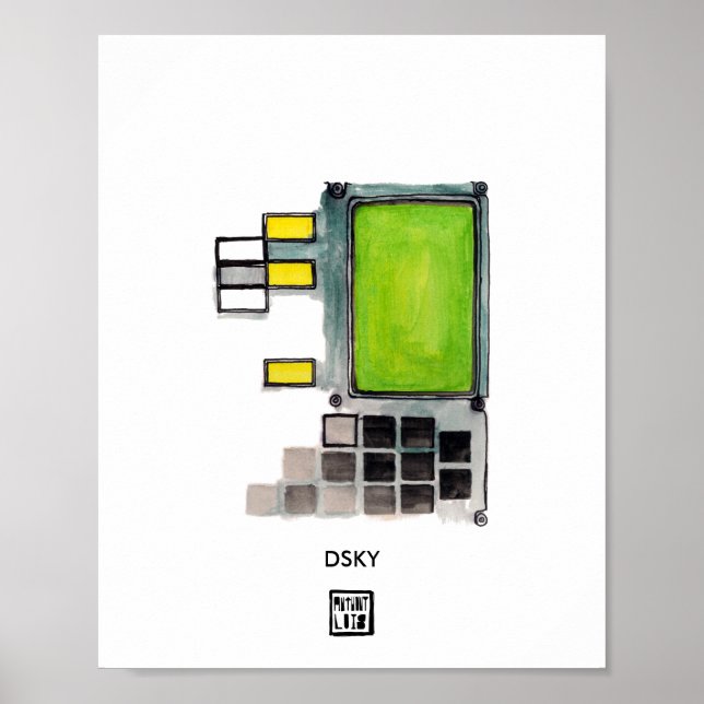 DSKY Apollo Guidance Computer Poster (Front)