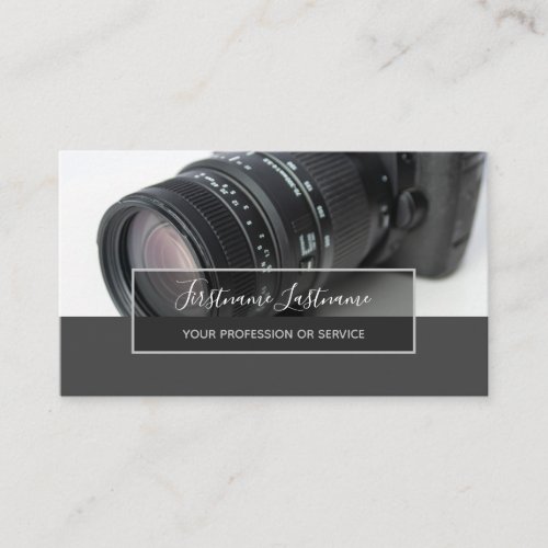 DSLR Camera lens for Photographers Videographers B Business Card