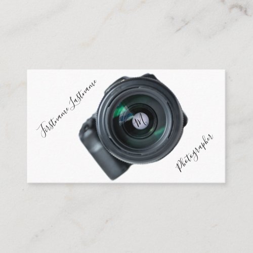 DSLR Camera lenses for Photographers Videographers Business Card