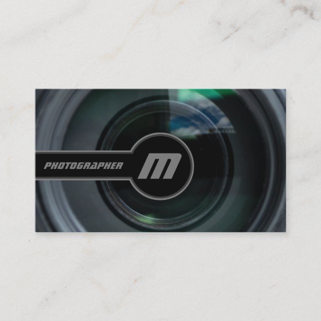 DSLR Camera lenses for Photographers Videographers Business Card (Front)