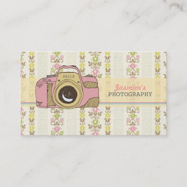 DSLR Camera Photography Photographer Business Card (Front)