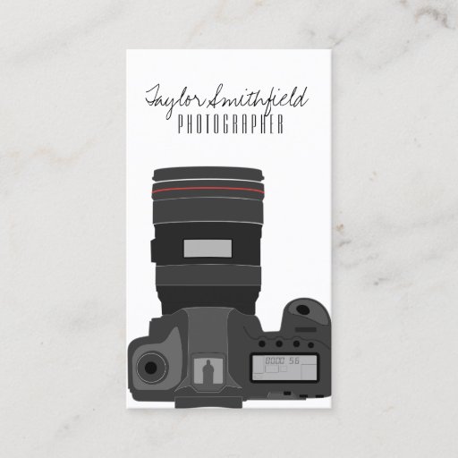Customizable DSLR photography business card
