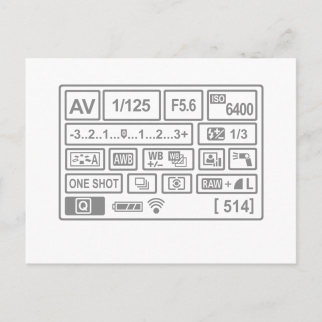 DSLR Setting Postcard (Front)