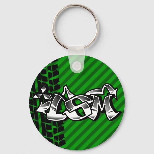 DSM Eclipse Talon 4g63 Green Keychain (Front)