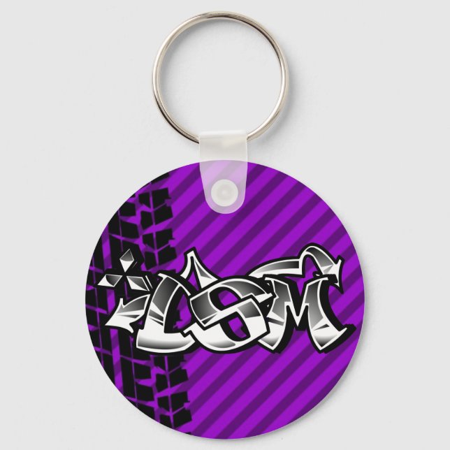 DSM Eclipse Talon 4g63 Purple Keychain (Front)