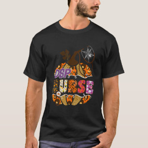 Dsp Nurse Halloween Pumpkin Leopard Direct Support T-Shirt