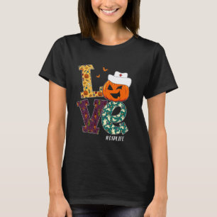 DSP Nurse Halloween Scary Pumpkin Love Nurse Life T-Shirt