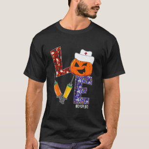DSP Nurse Love Nurse Life Halloween Pumpkin Costum T-Shirt