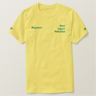 DSP Personalized Name Direct Support Professional Embroidered T-Shirt