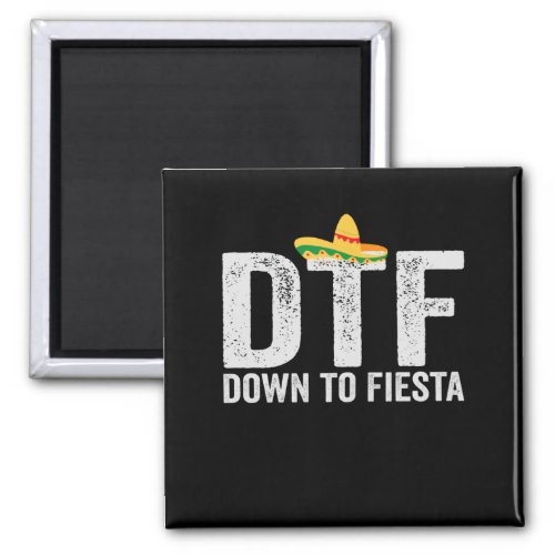 DTF Down To Fiesta Funny Cinco De Mayo Holiday Magnet