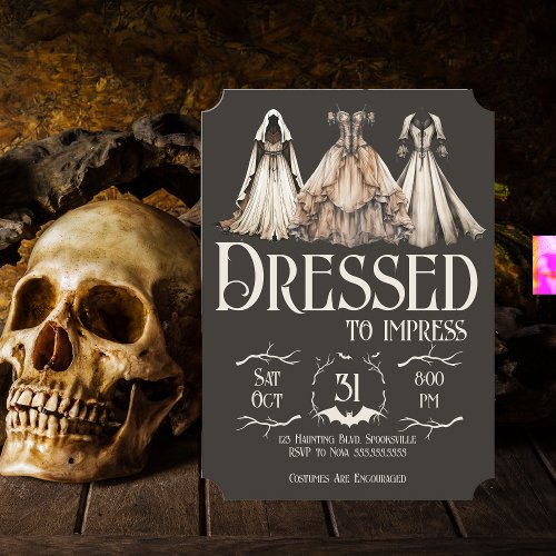 DTI Halloween Dress To Impress Renaissance Vintage Invitation