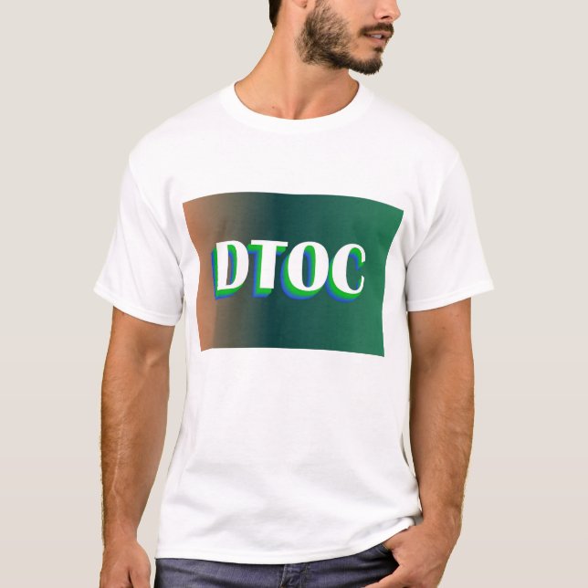 DTOC Bold Tech Logo – Modern Gradient Business  T-Shirt (Front)