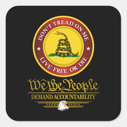 DTOM _Demand Accountability Square Sticker