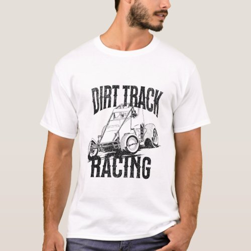 DTR_Sprint Car T Shirt_White T_Shirt
