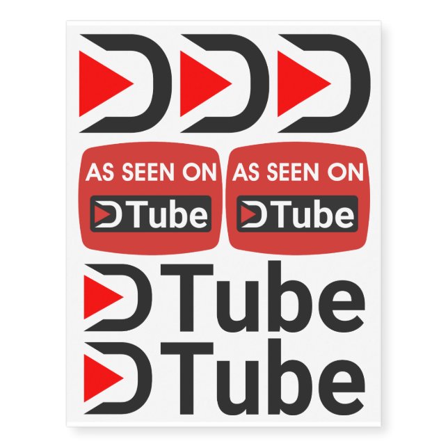 DTube Temporary Tattoos (Front)