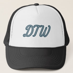 DTW Detroit Airport Code – Michigan Travel Gift Trucker Hat