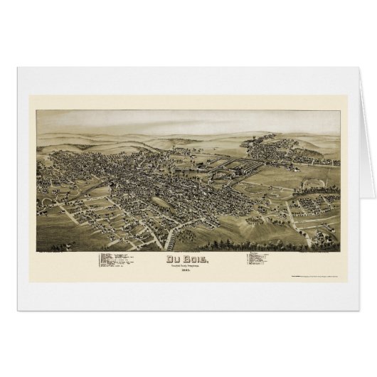 Du Bois, PA Panoramic Map - 1895 Cards (Front Horizontal)