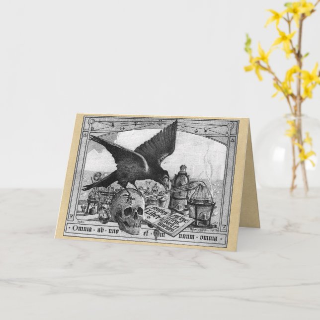 Du Mystère des Cathédrales Note Card (Yellow Flower)