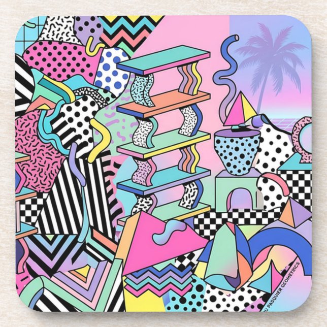Du Pasquier Geometrics Revisited Beverage Coaster (Front)