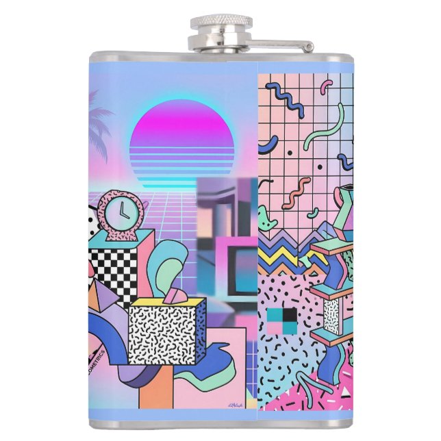 Du Pasquier Geometrics Revisited Flask (Back)