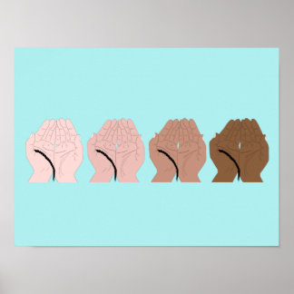 Dua Hands with Tasbih - Islamic Prayer Hands Poster