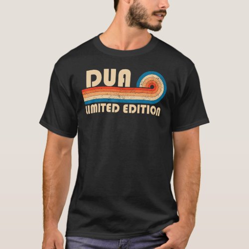 DUA Surname Retro Vintage 80s 90s Birthday Reunion T_Shirt