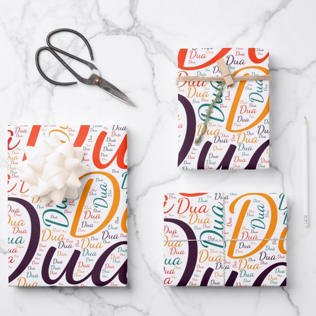 Dua Wrapping Paper Sheets (Front)