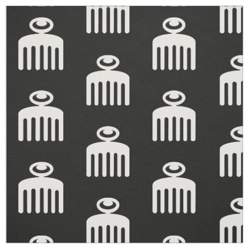 Duafe  Adinkra Symbol for Feminine Beauty Fabric