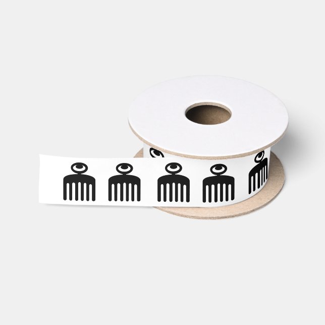 Duafe | Adinkra Symbol for Feminine Beauty Satin Ribbon (Spool)