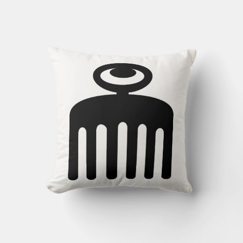 Duafe  Adinkra Symbol for Feminine Beauty Throw Pillow