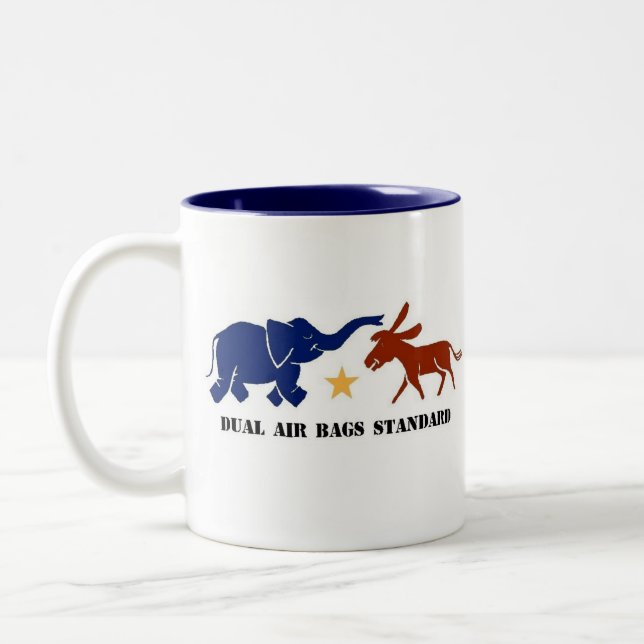 DUAL AIR BAGS STANDARD COFFEE MUG REPUBLICAN (Left)