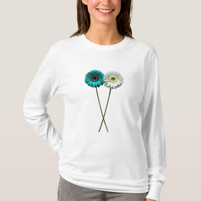 Dual Bloom Silent Balance Paired Petals Two in Sti T-Shirt (Front)