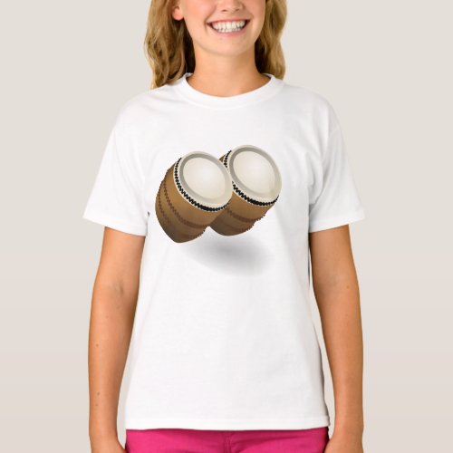 Dual Bongos Girls T_Shirt